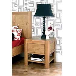 Bentley Lyon Oak 1 Drawer Bedside Table