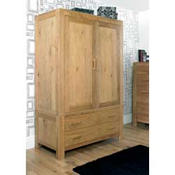 Lyon Oak 2 Door 2 Drawer Combination Wardrobe