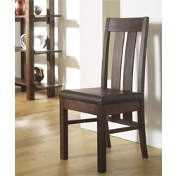 Lyon Walnut - 2 x Slatted Back Chairs