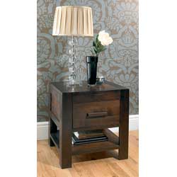 Bentley Lyon Walnut 1 Drawer Bedside Table