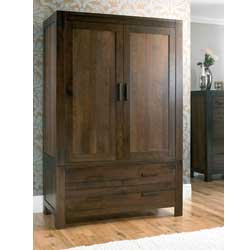 Lyon Walnut 2 Door 2 Drawer Combination Wardrobe