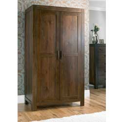 Bentley Lyon Walnut 2 Door Wardrobe