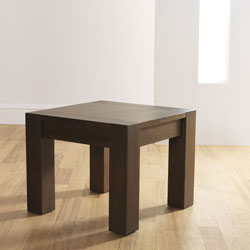 Lyon Walnut Square Lamp Table