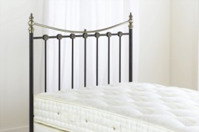 Bentley Single Ancona Headboard - Black/Brass