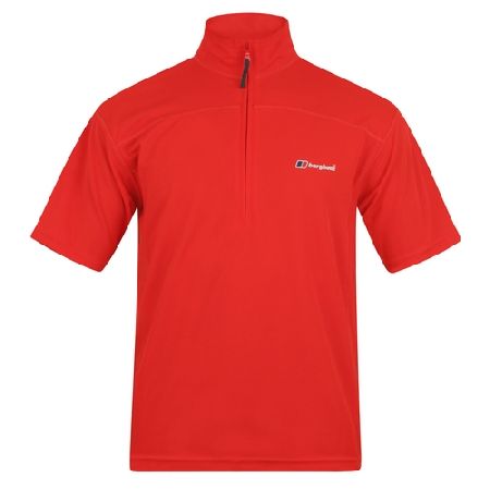 Mens Short Sleeve Zip Tech T-Shirt