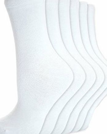 Best Deal Direct 12 Pairs Boys Girls Short Ankle Cotton Rich Plain School Socks R1 (12-3.5, Navy)