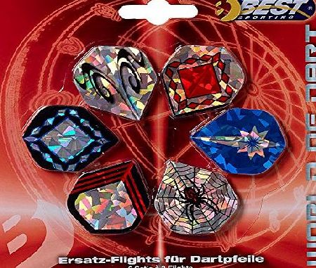 Best Sport Dart Flights Jumbo Pack - Multi-Colour
