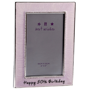 Best Wishes Happy 50th Birthday Photo Frame