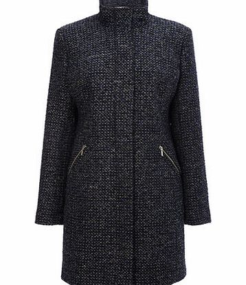 Bhs 09/10/14 quality issue Blue Zip Funnel Coat,