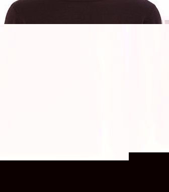 Bhs 2`` Longer Supersoft Dark Red Crew Neck Jumper,