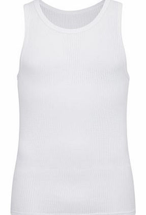 2 Pack White Airtex Vest, White BR60V10BWHT