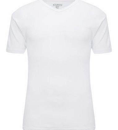 Bhs 2 Pack White V-Neck Vests, White BR60V04DWHT