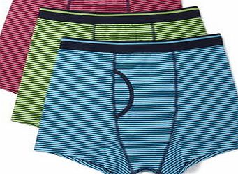 Bhs 3 Pack Fine Stripe Trunks, Blue BR60T16GBLU
