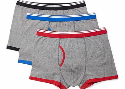 Bhs 3 Pack Grey Finestripe Trunks, Grey BR60T01EGRY