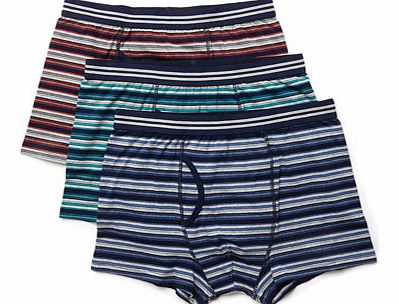 Bhs 3 Pack Multistripe Trunks, Blue BR60T01EBLU