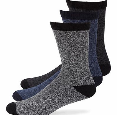 Bhs 3 Pack Navy Leisure Socks, Blue BR61L05CNVY