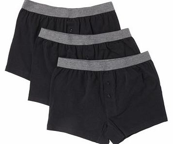 Bhs 3 Pack Plain Black Trunk, Black BR60T02XBLK