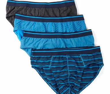 Bhs 4 Pack Blue/Teal Design Slips, Blue BR60S07DBLU