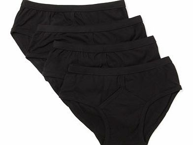 Bhs 4 Pack Plain Black Briefs, Black BR60B03CBLK