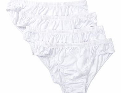 4 Pack Plain White Slip, White BR60S03ZWHT
