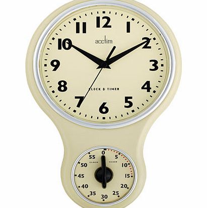 Acctim Kitchen Clock, cream 30920720005