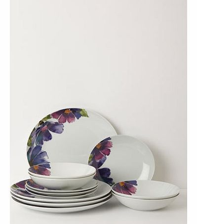 Alyssa 12 Piece Dinner Set, purple 9559870924