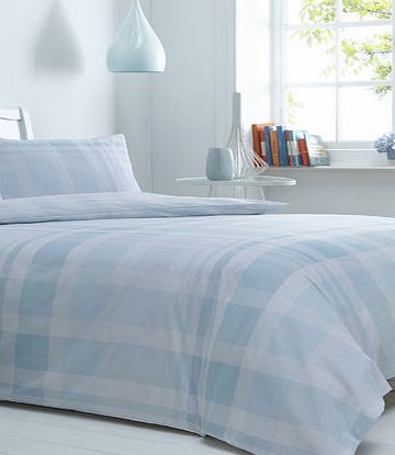 Bhs Aqua Check Bedding Set, blue 1831661483
