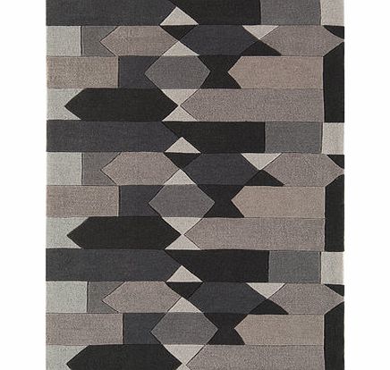 Bhs Asiatic Harlequin Natural Geometric Stripe Rug