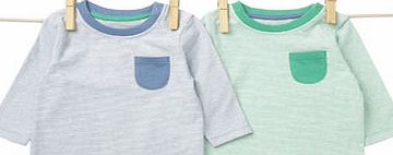 Bhs Baby Boys Long Sleeved Striped Top Set, multi