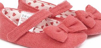 Bhs Baby Girls Bow Padder Booties, red 1582583874