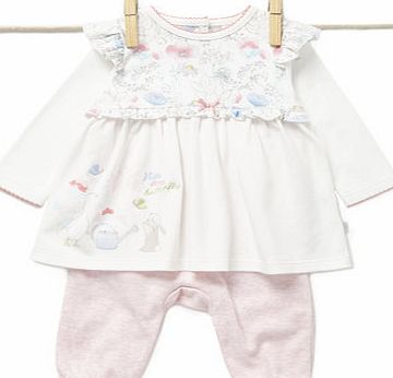 Bhs Baby Girls Floral Romper Dress, ivory 1581370904