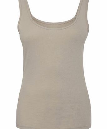 Bhs Beige Scoop Neck Vest, beige 2424010431