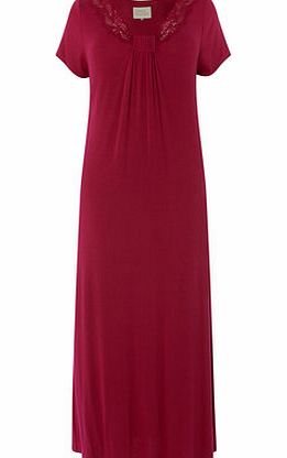 Bhs Berry Viscose Knot Front Nightdress, berry