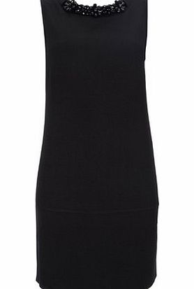Bhs Black 3D Necklace Crepe Dress, black 12032618513