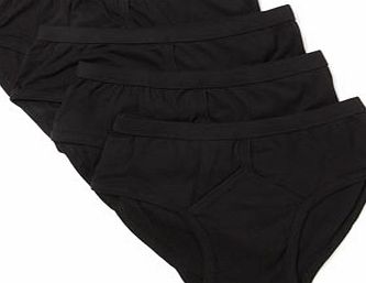 Bhs Black 4 Pack Plain Briefs, Black BR60B03CBLK
