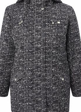 Bhs Black And Ivory Printed Parka, neutral textured