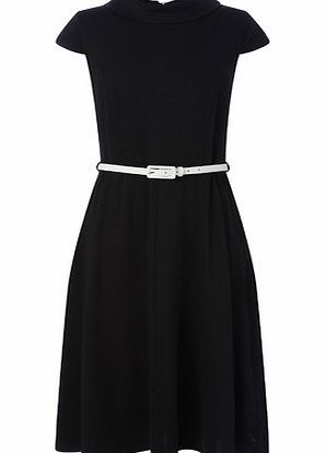 Bhs Black and White Bardot Fit and Flare Dress,
