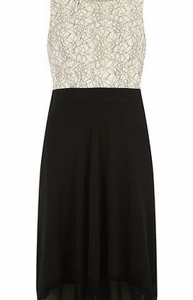 Bhs Black and White Midi Dress, black 19129278513