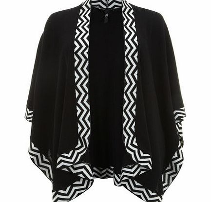 Bhs Black Chevron Trim Wrap, black 12612928513