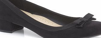 Bhs Black Classic Block Heel Court Shoes, black