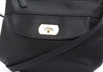 Bhs Black Curved Pocket Cross Body Bag, black
