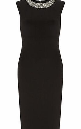 Bhs Black Embellished Pencil Dress, black 19126028513
