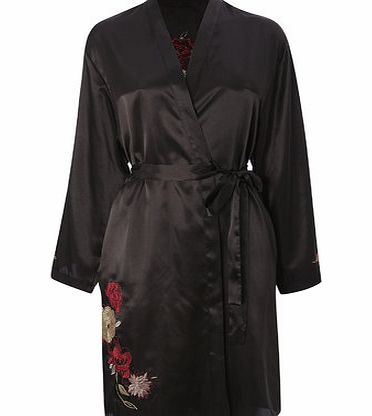 Bhs Black Embroidered Short Wrap, black 730658513