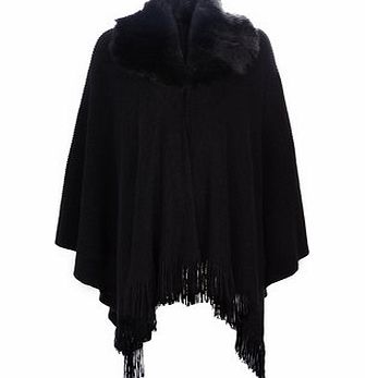 Bhs Black Faux Fur Collar Wrap, black 12032968513