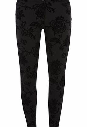 Bhs Black Flocked Treggings, black 19129018513