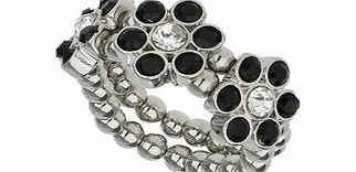 Bhs Black Flower Stretch Ring, black 12175968513