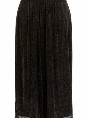 Bhs Black Glitter Mesh Skirt, black 12612758513