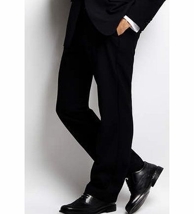 Bhs Black Great Value Regular Fit Tuxedo Trousers,