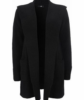 Bhs Black Hooded Coatigan, black 12033678513