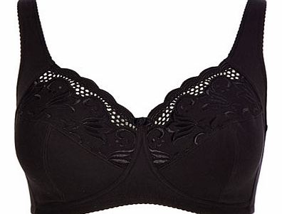 Black Iris Non-Wired Total Support Bra, black